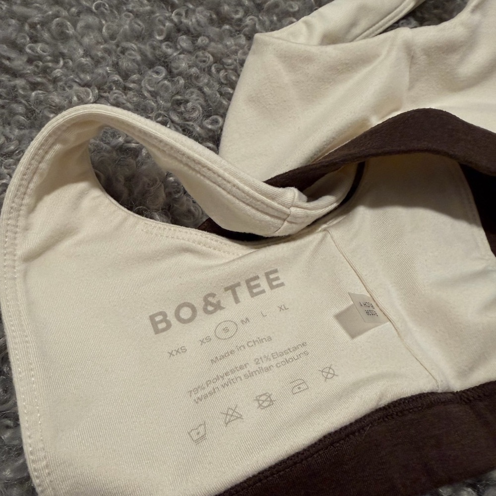 Bo+Tee OH POLLY Contrast Sports Bra in Pecan Marl - Picture 12 of 12